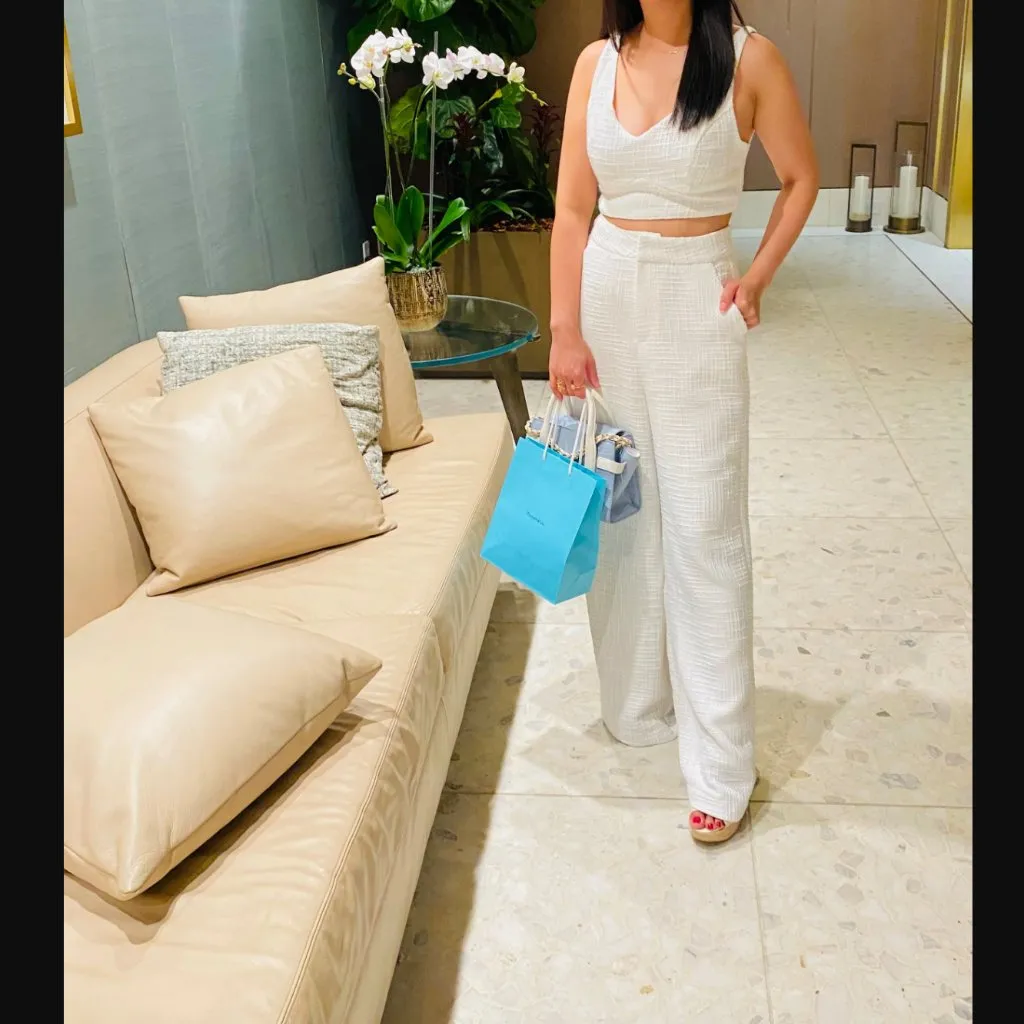 Lulus Pants L NWT Tweed Wide-Leg Chic and Sophisticated Ivory Textured - Image 7