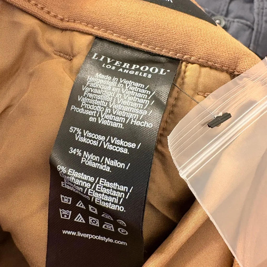 Liverpool Los Angeles Maple Brown Kelsey Straight Leg Work Trousers Size 10/30 - Image 6