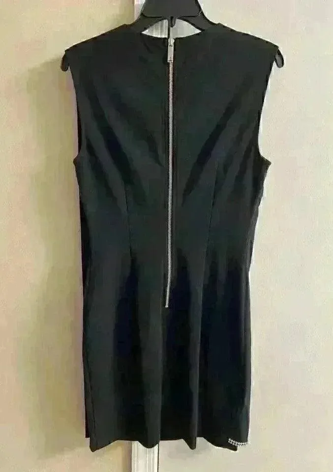 TED baker black double layer embellished tunic dress Sz 6‎ - Image 4