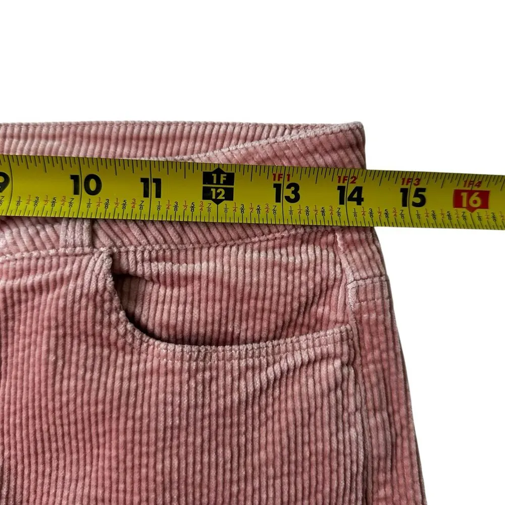 Paige Pink Hoxton Slim Corduroy Flat Front Pants Women Size 28 | 68-25 - Image 9