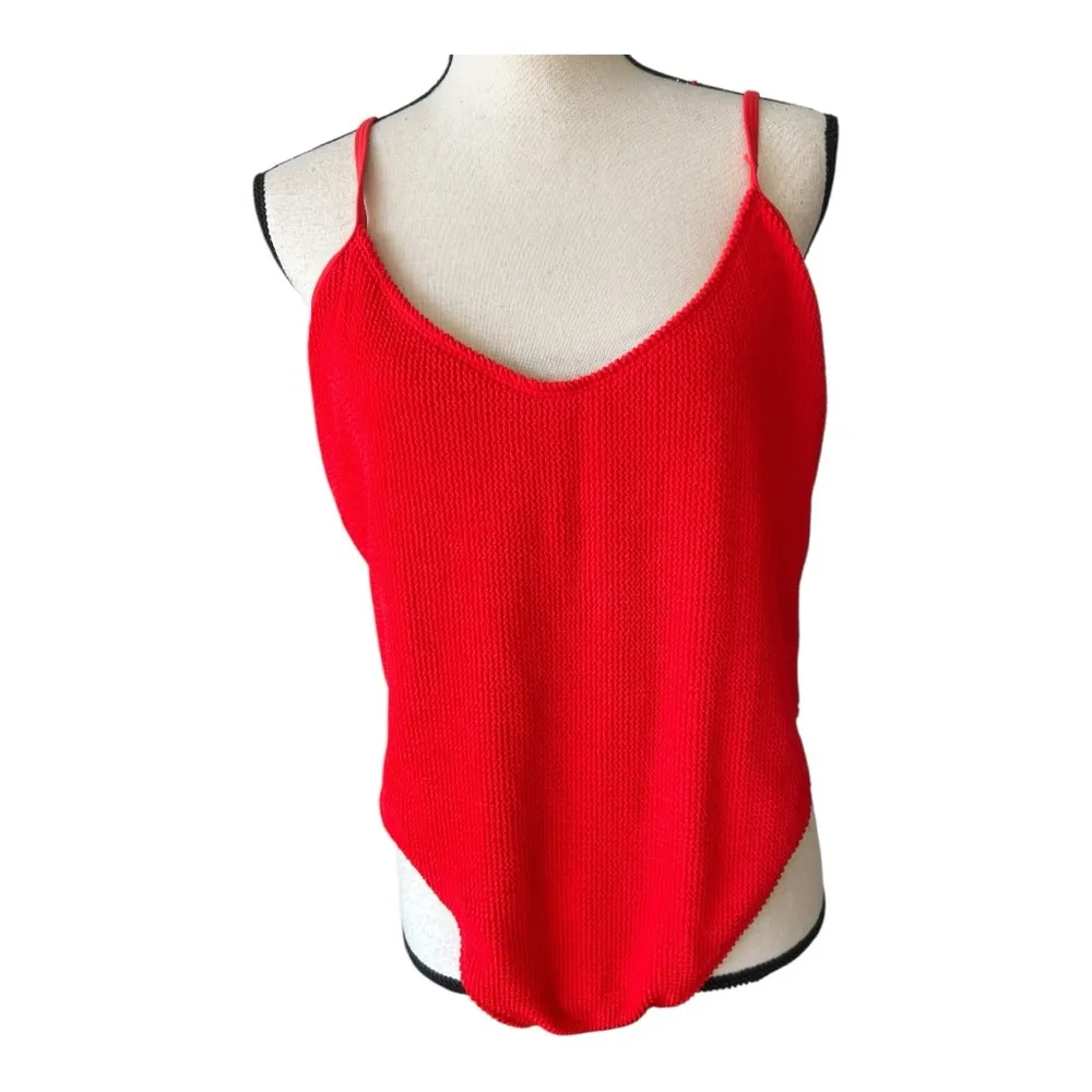 NWOT Good American Red Always Fits One-Piece Swimsuit Size 7/8 (4XL/5XL) - Image 8