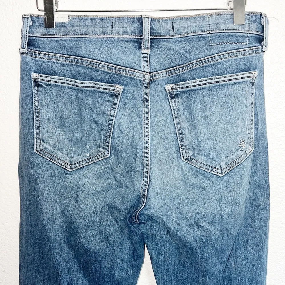 Lovers + Friends Denim Mason High Rise Skinny Distressed Medium Wash Jeans - Image 7
