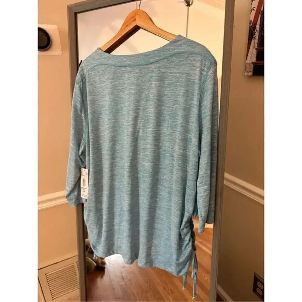 Southern Lady 2X Ruched‎ T Shirt NWT Blue Size XXL - Image 2
