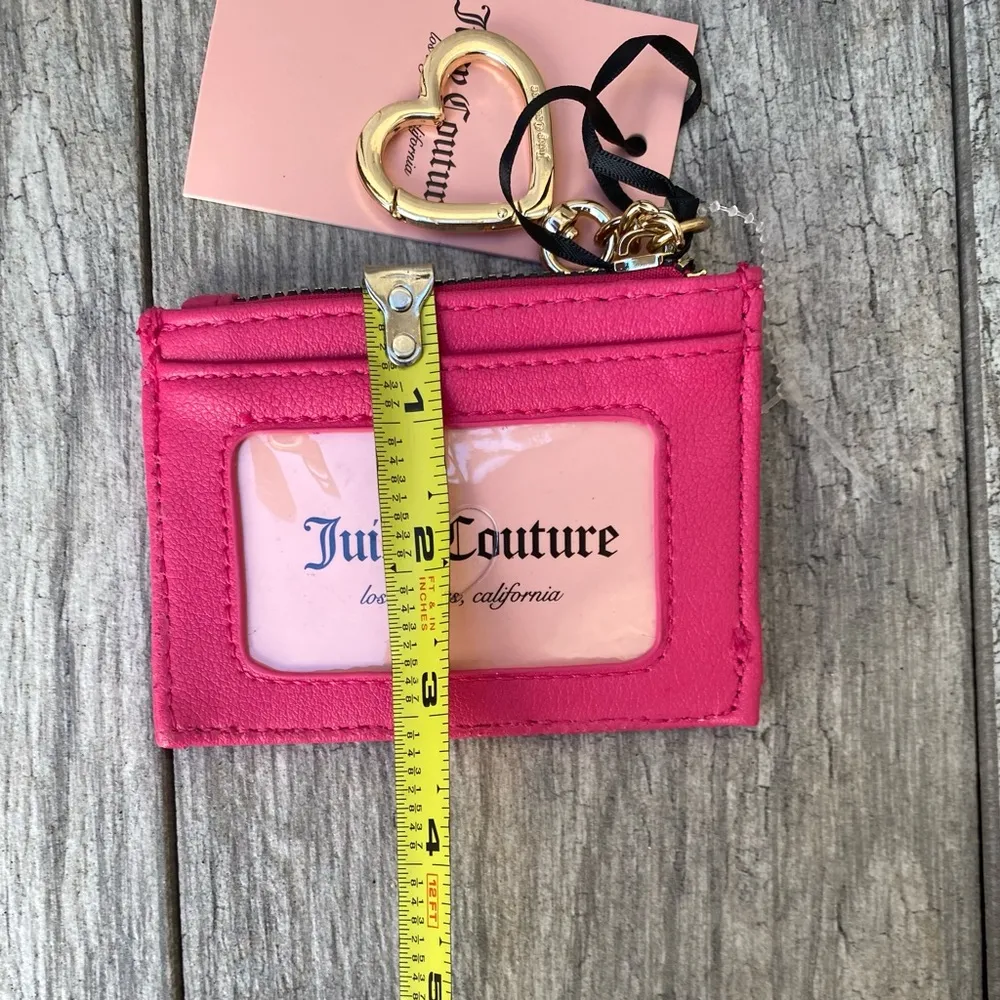 Juicy Couture Hot Pink Cardholder w/ Heart Charm - NWT - Image 6