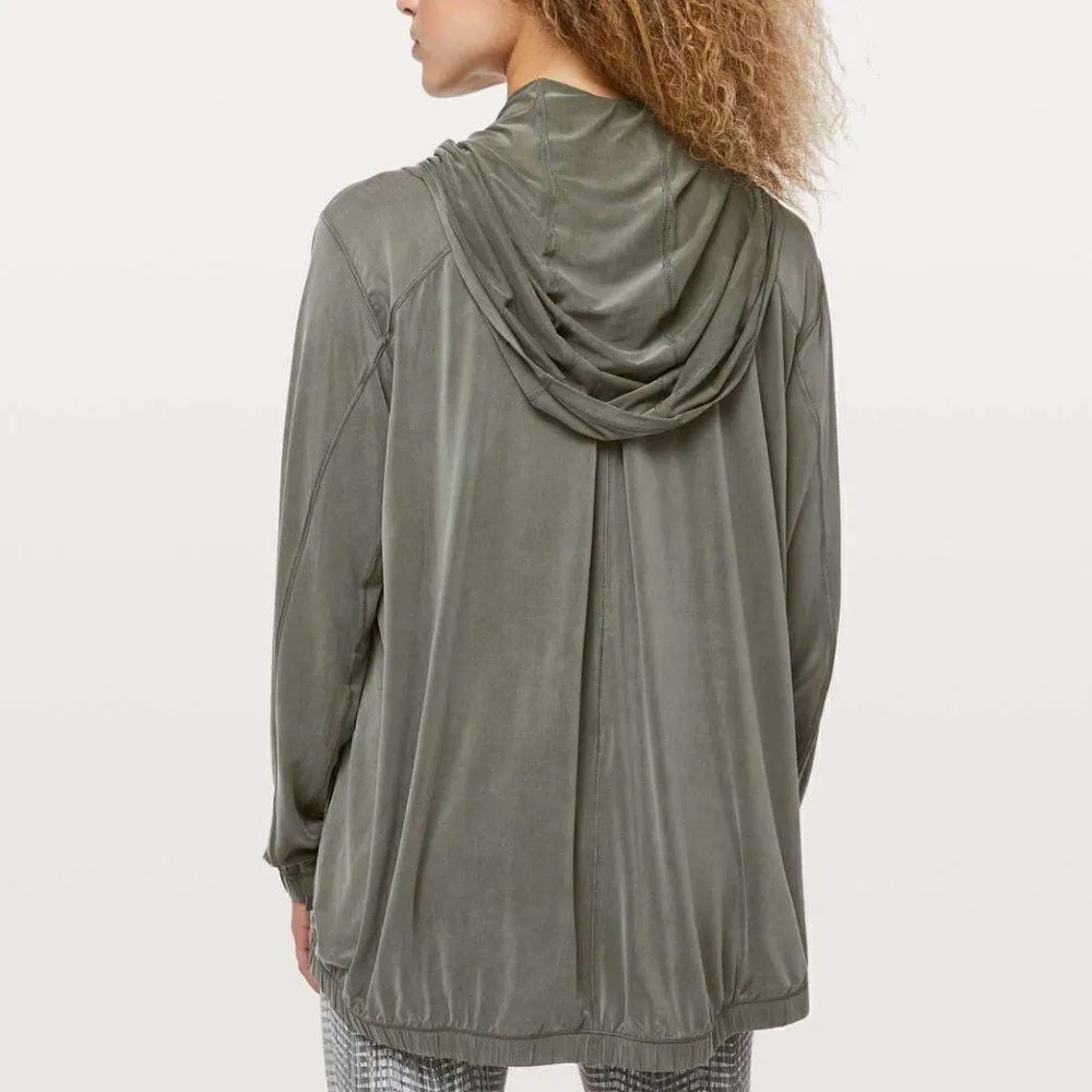 Lululemon Into Something Good Hoodie Jacket Grey Sage - Image 2