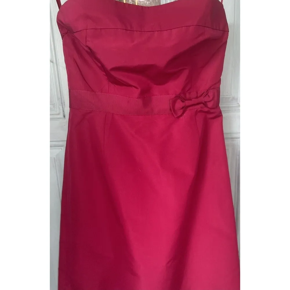 NWT J. Crew Pink 100% Silk Bow Dress Sz 10 Tall New Sleeveless - Image 2