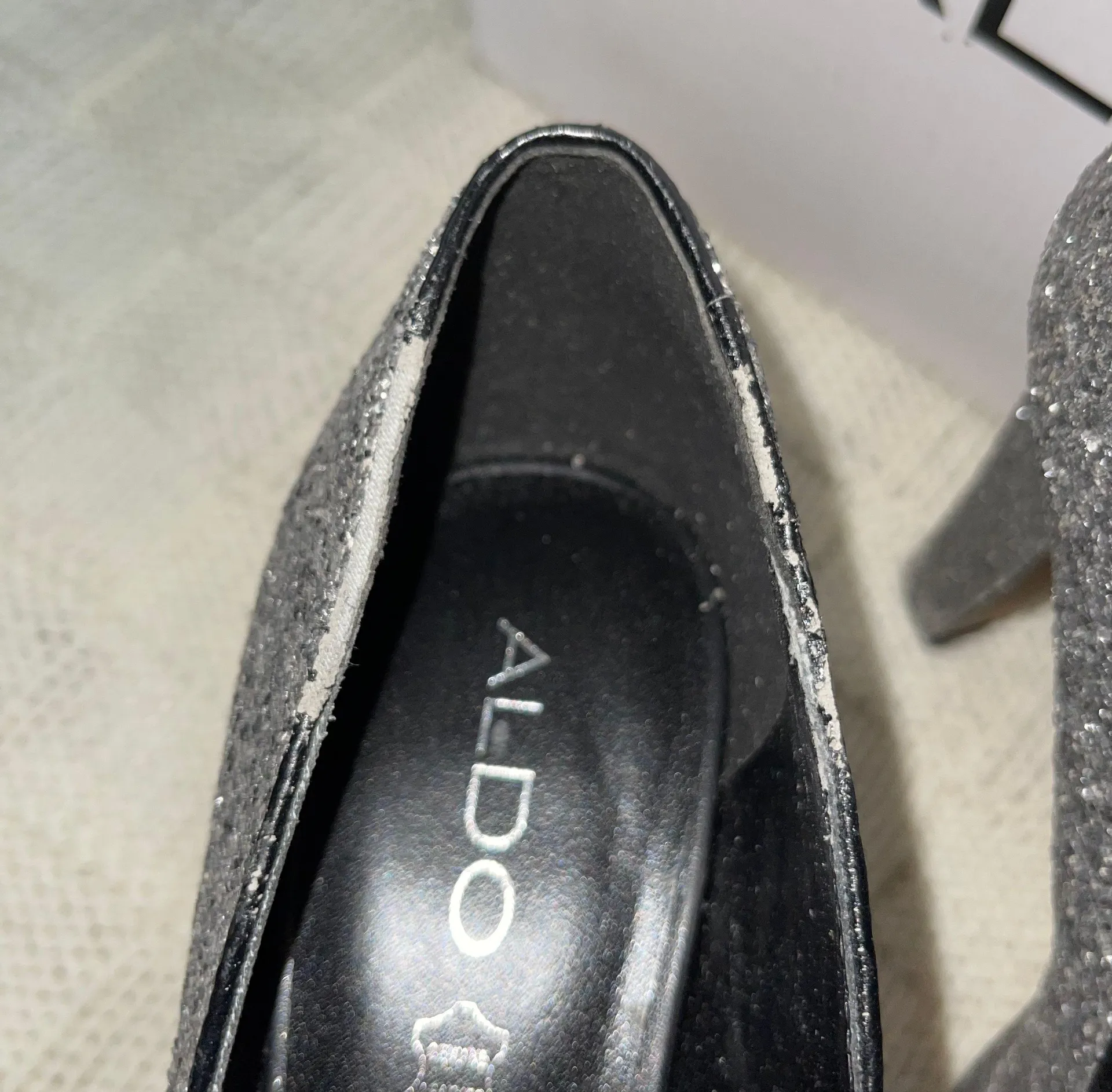 Passarello Silver Glitter Heels - Image 4