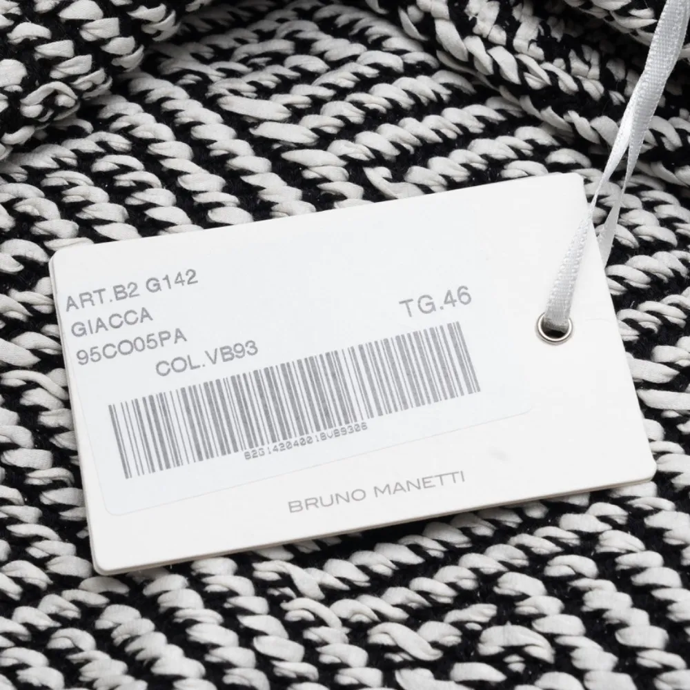 Bruno Manetti. Giacca Open Duster Blazer. Black Size XL - Image 4