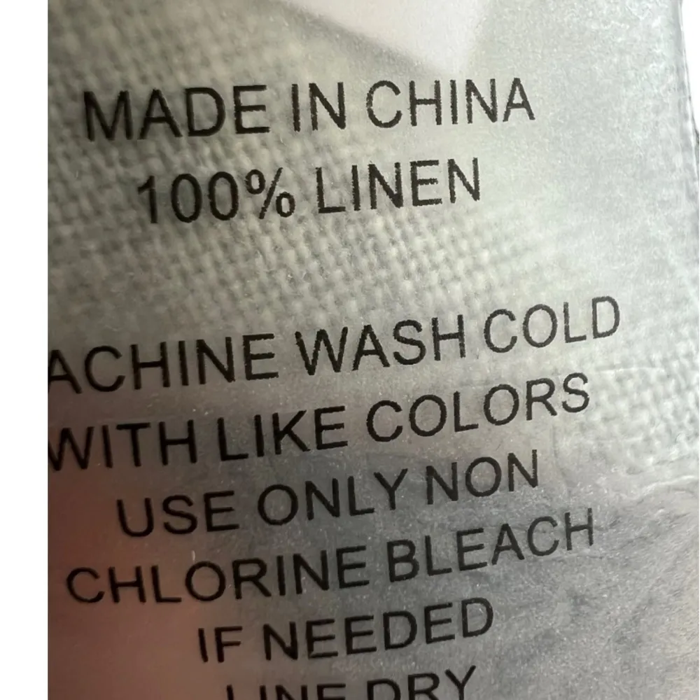 100% LINEN jumpsuit VINCE CAMUTO Sleeveless Bow Tie Mock Neck green SIZE L. - Image 10