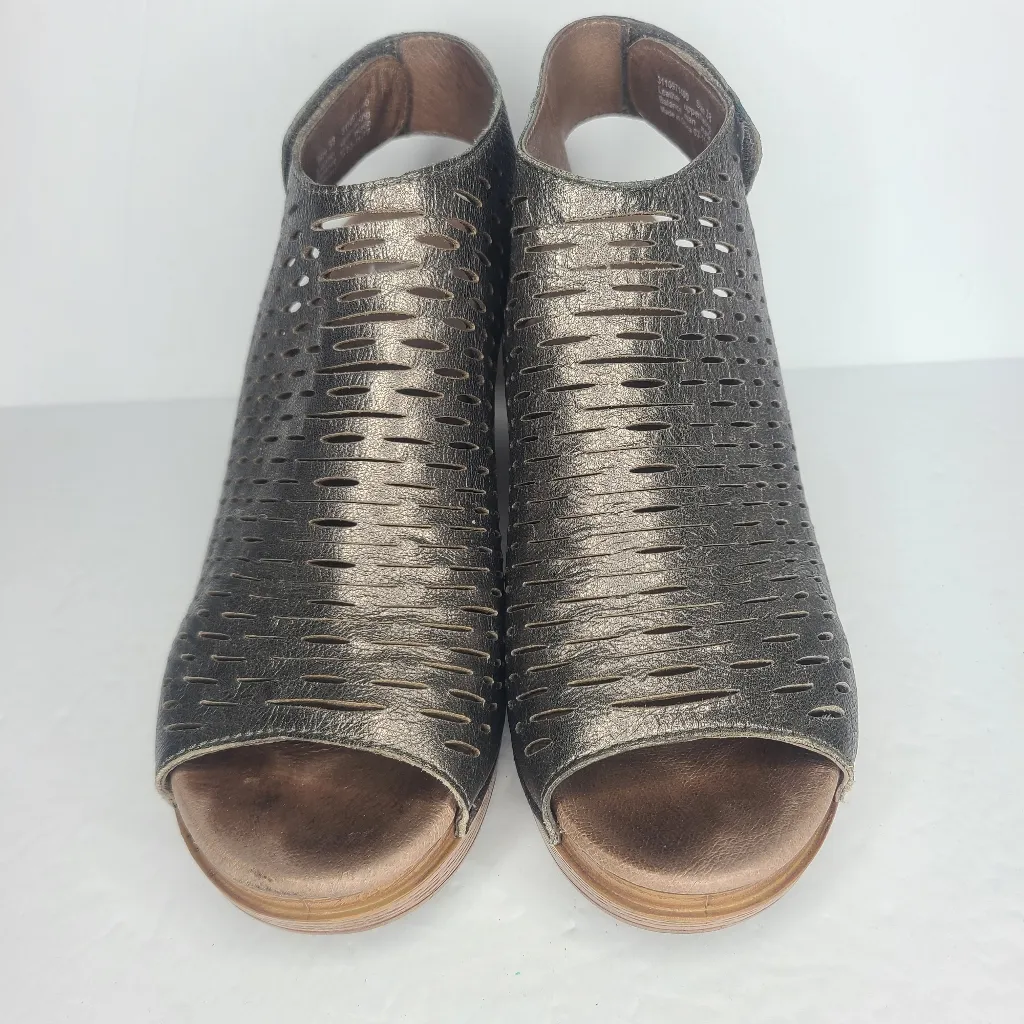 Dansko Danae Perforated Slingback Mule Sandals‎ Metallic Pewter EU 38 - Image 2