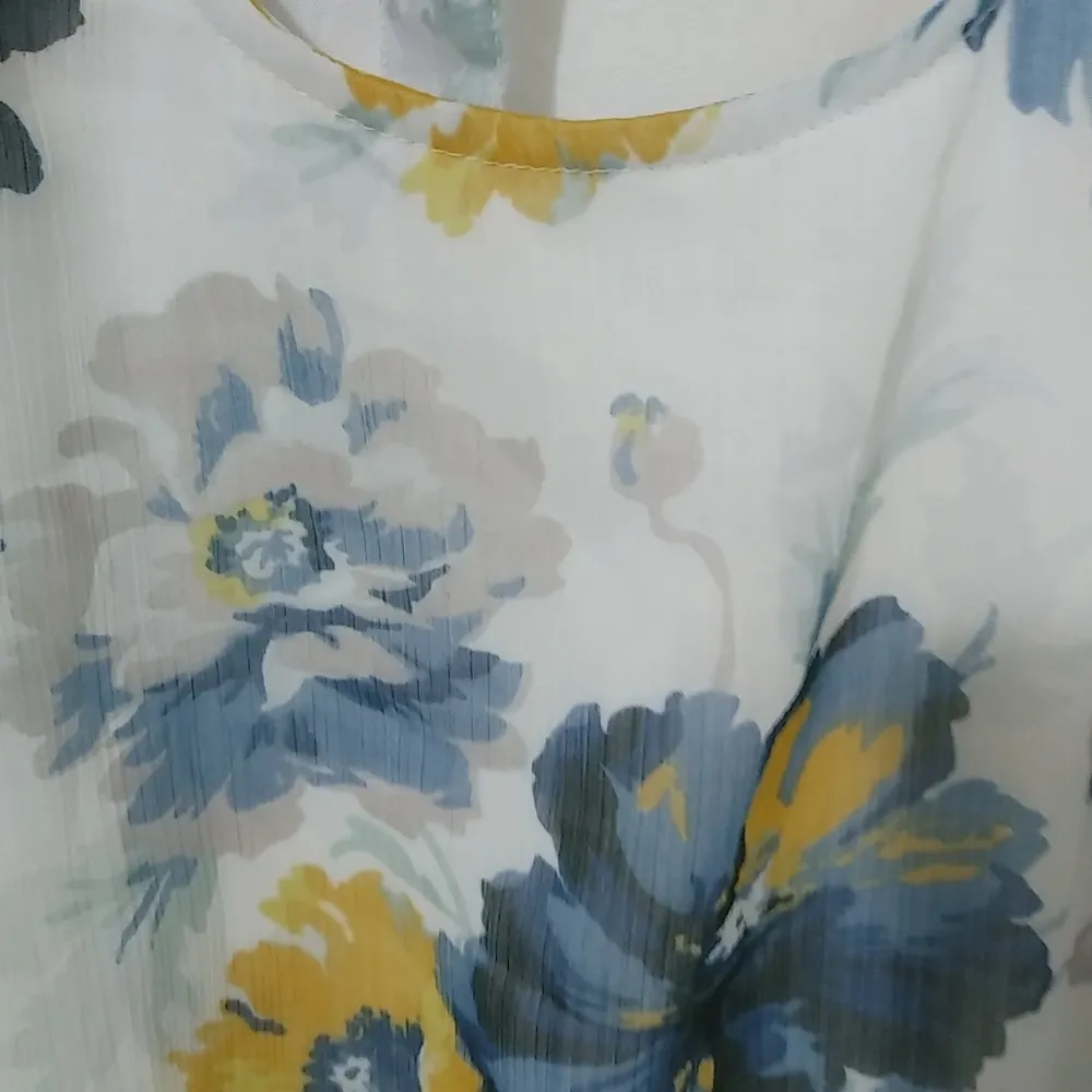 Abercrombie & Fitch S White Blue Floral Dress - Image 4