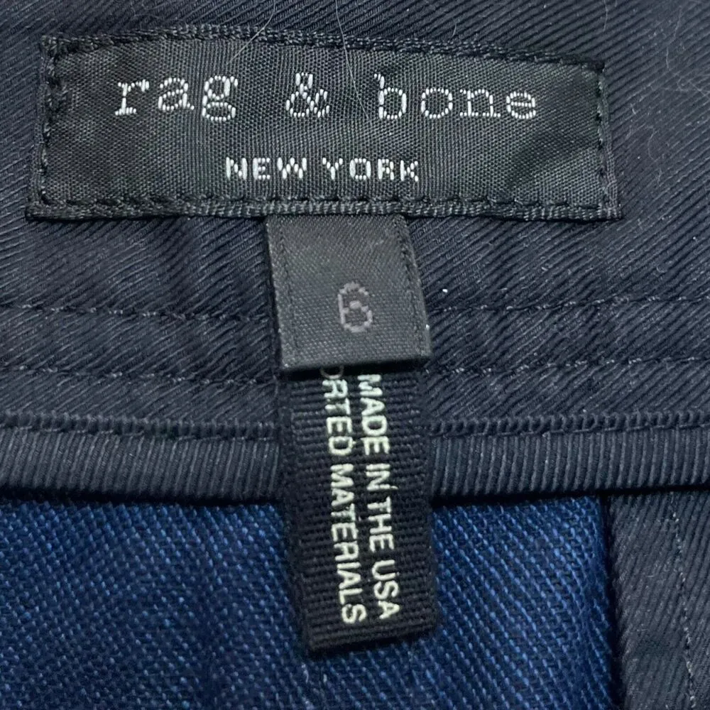 Rag & Bone NWT Branson Denim Midi Skirt Indigo Belted Button Women’s Size 6 - Image 7