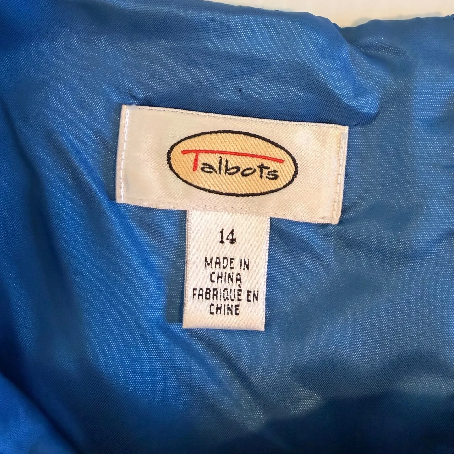 Talbots Sleeveless Sheath Dress Blue 100% Silk Career Office Party Size 14 - Image 4