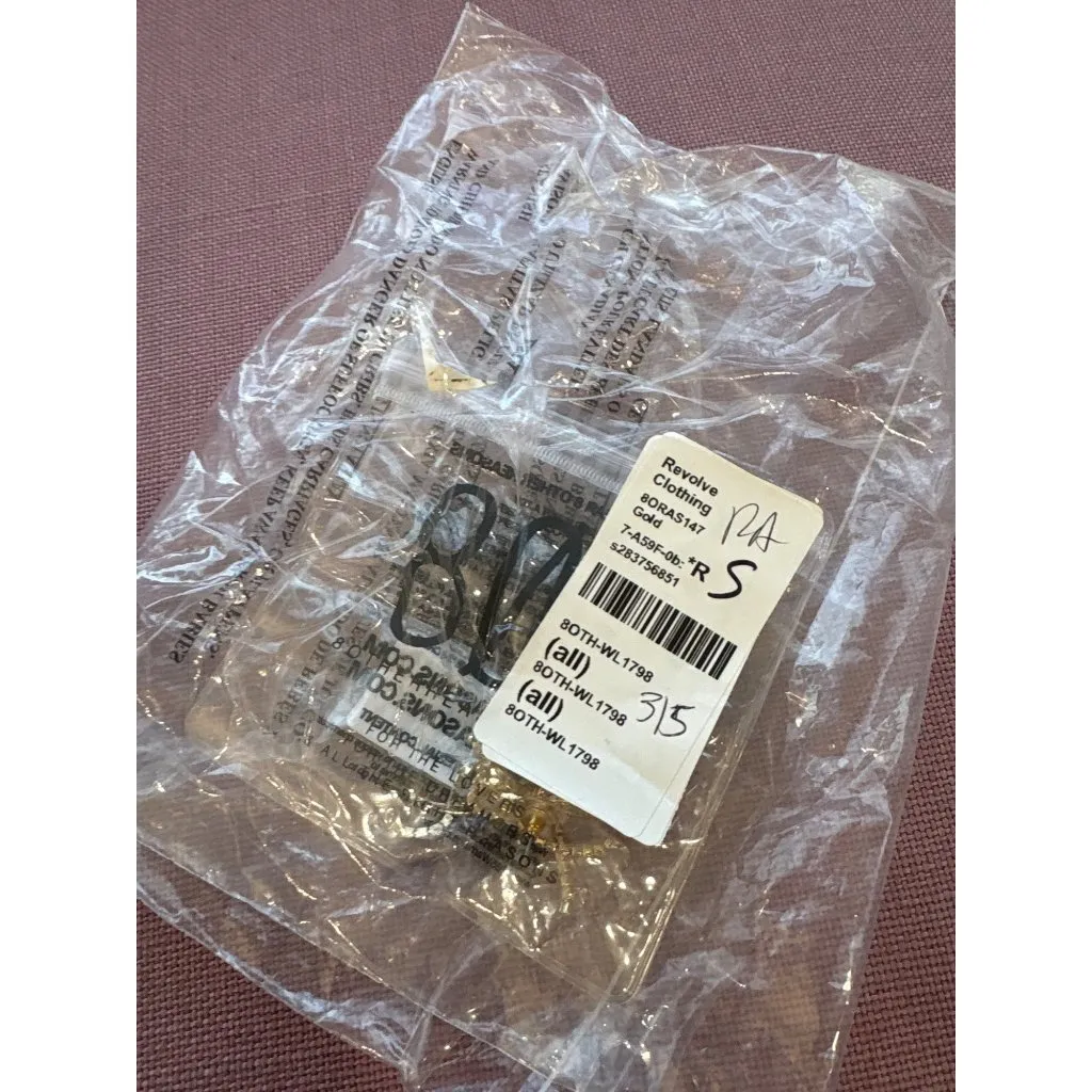 8 Other Reasons Ribbon Earrings in Gold One Size New Womens Crystal Bows - Image 6