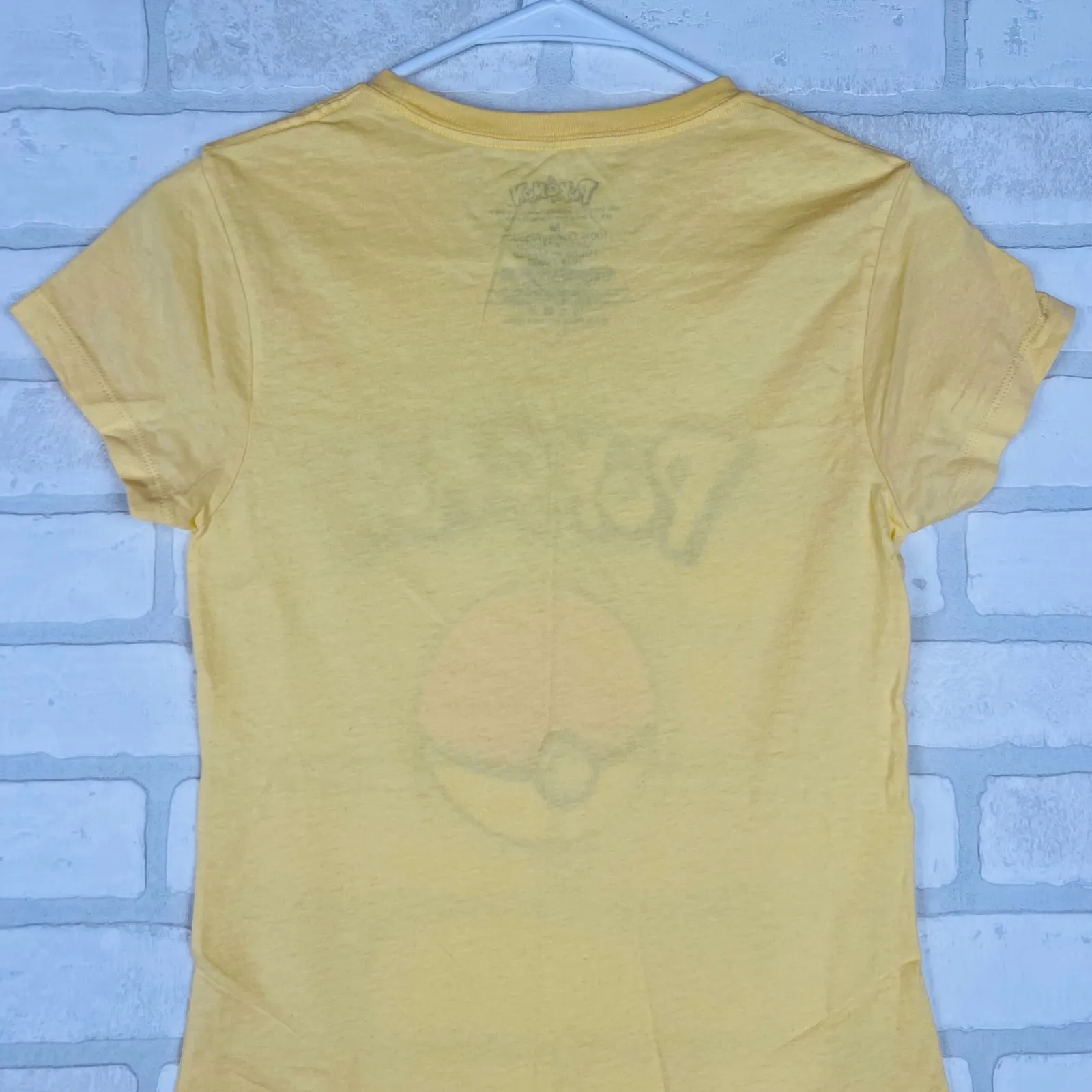 Pokemon T Shirt Junior's Yellow Pikachu Ball Graphic Tee Size M - Image 6