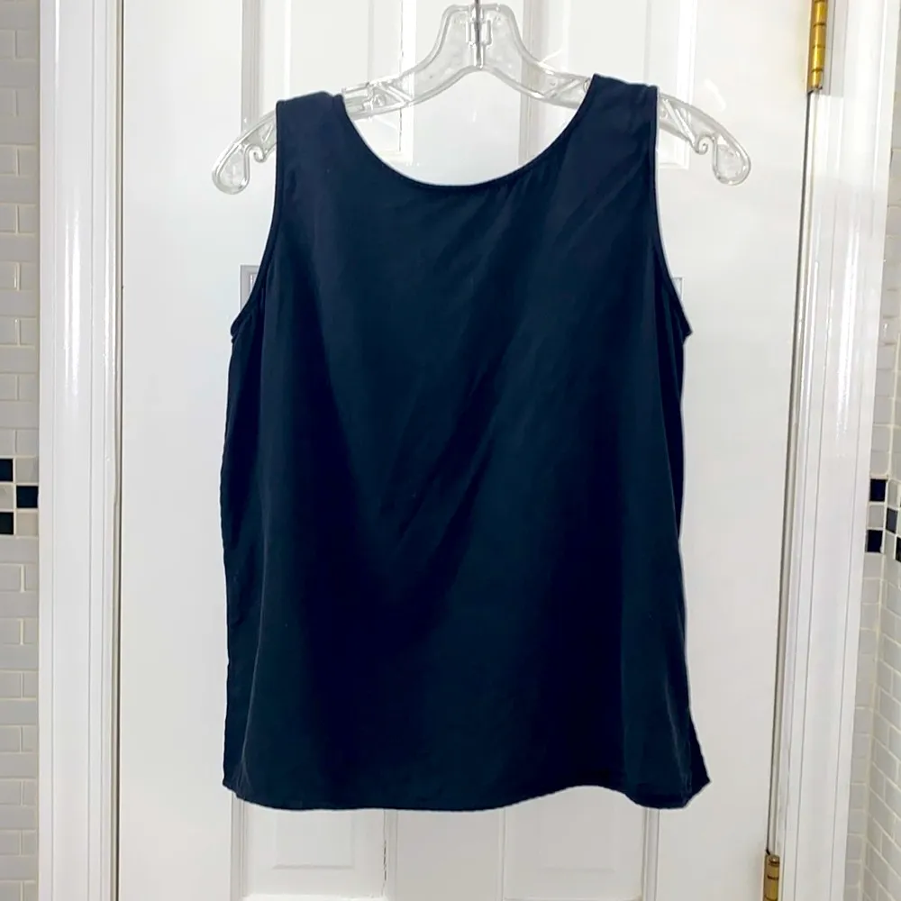 Saks Fifth Avenue Real Clothes 💯 silk sleeveless top/wide leg pants. Size SP. - Image 4