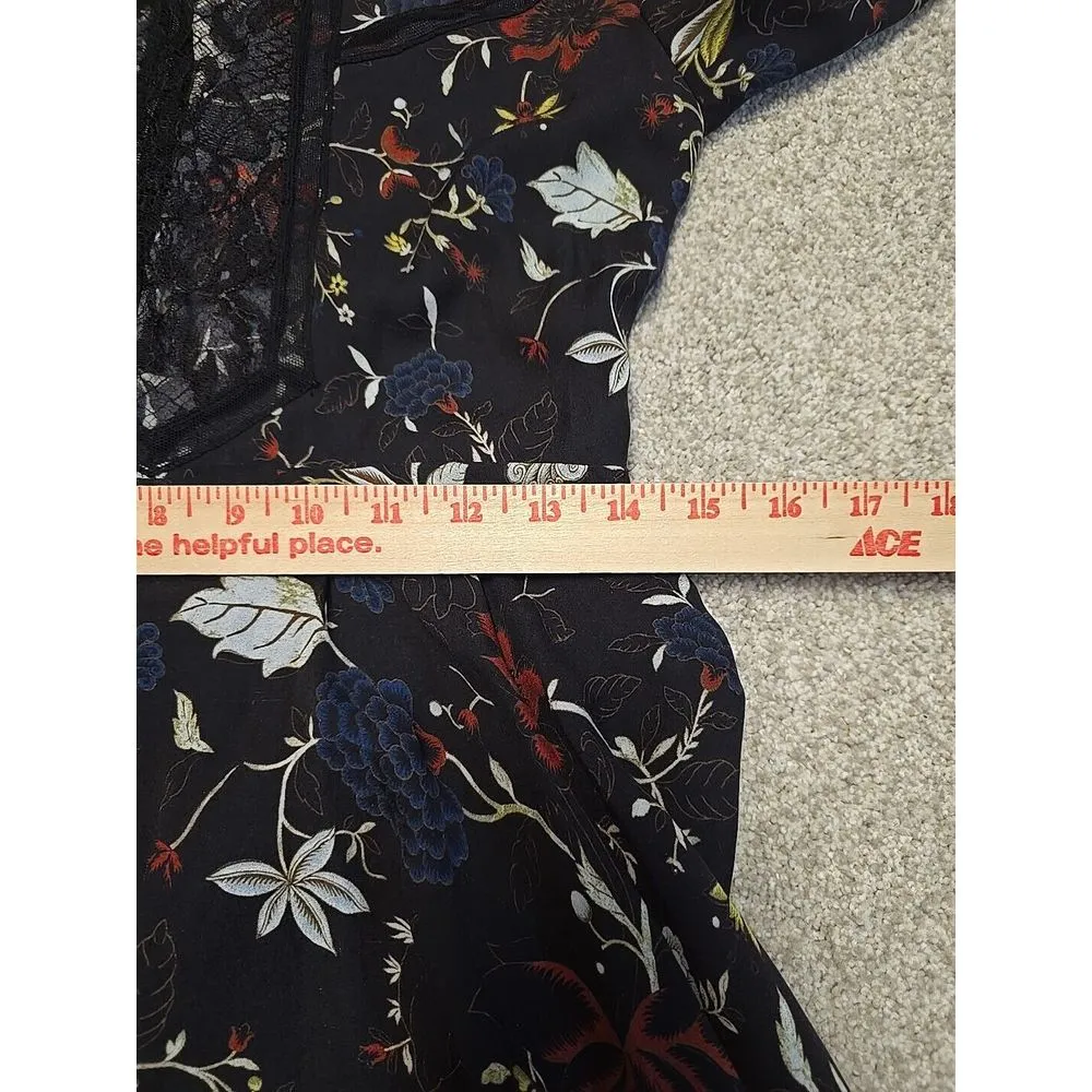 A.L.C. Cynthia dress floral silk women's size 0 fit‎ and flare dress lace - Image 11