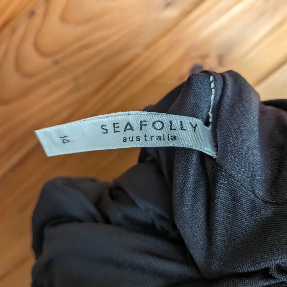 Seafolly Black V-Neck One-Piece Swimsuit Size 14 - Image 6