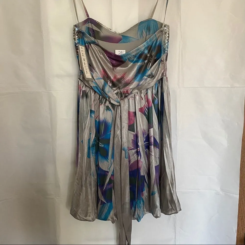 LA BELLE Womens Multicolored Silky Sequin Formal Gray - Image 8