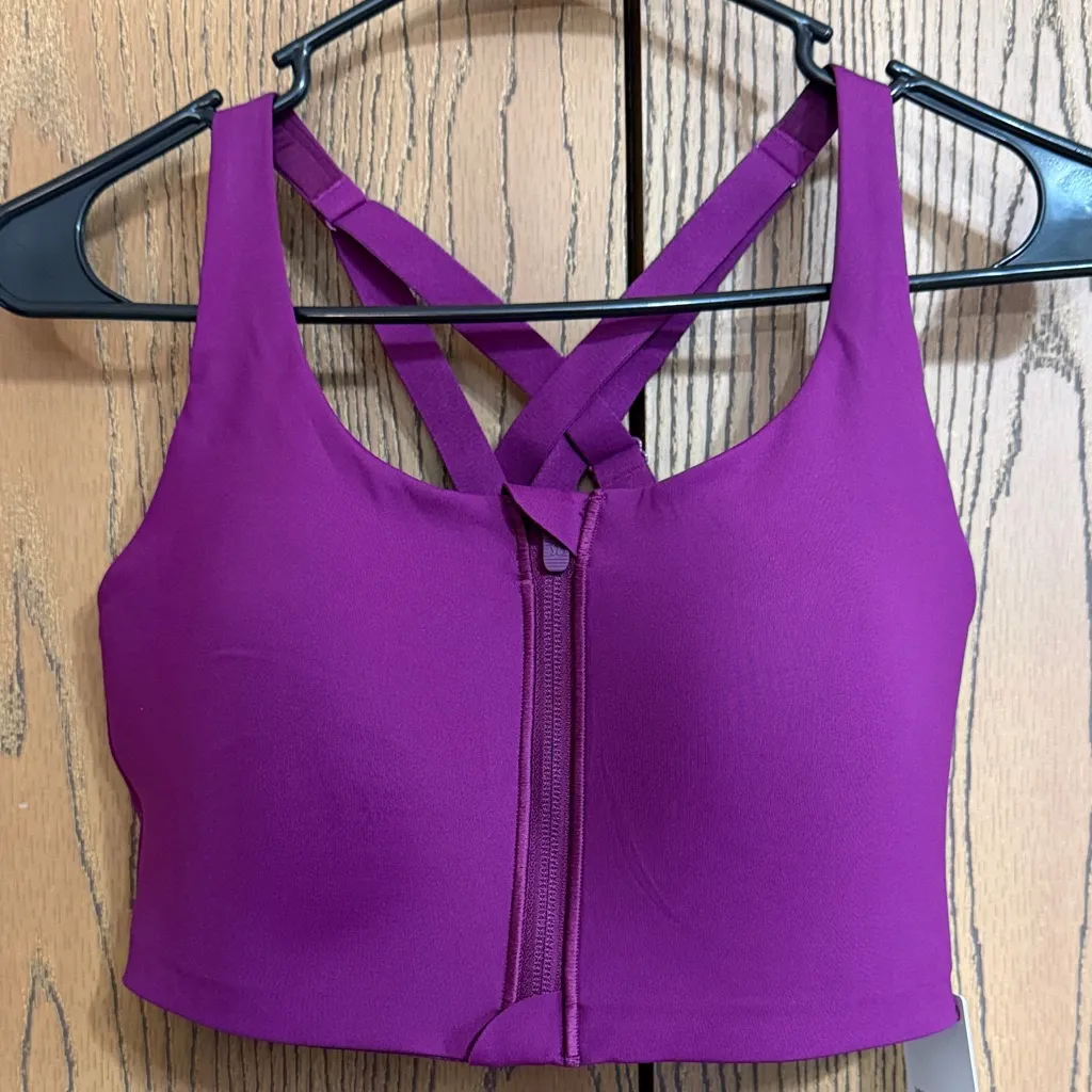 Lululemon Energy Zip Front Bra High Support B-G Cups Chilled Grape 34DDD - Image 4