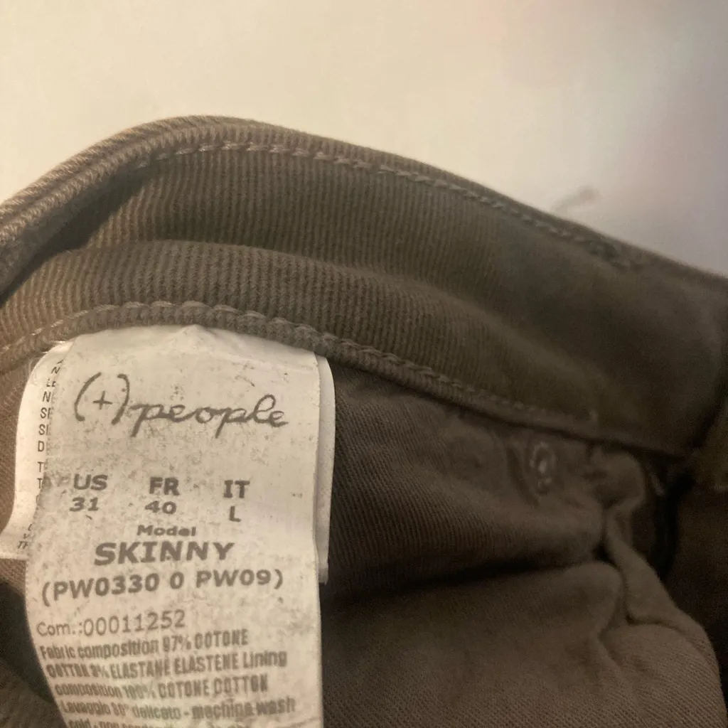 (+) People of Italy women’s size 31 stone denim customized skinny jeans 31x35 Gray - Image 9