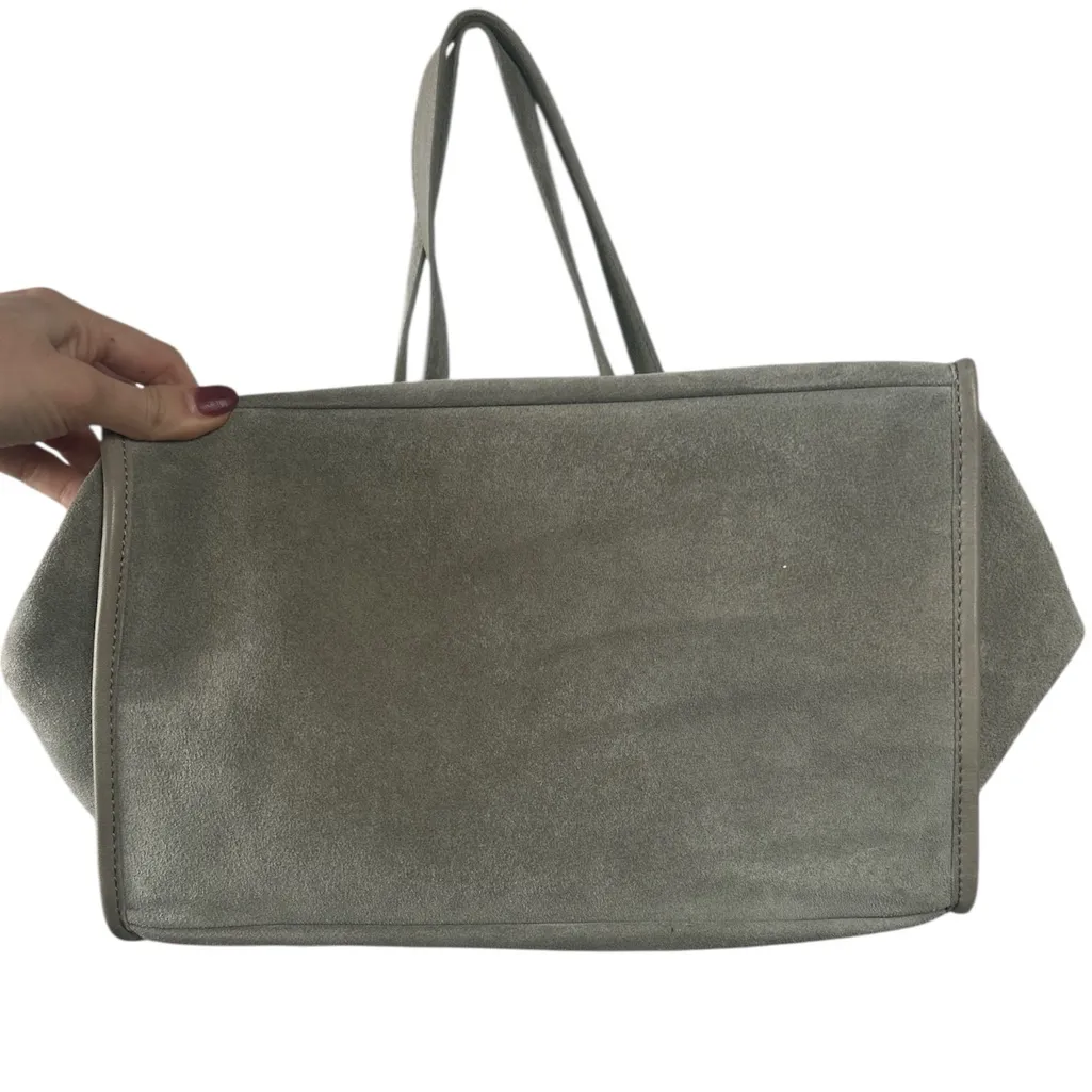 Margot New York Jamee Double Handle Genuine Leather Tote Bag & Wallet in Green Blue - Image 3