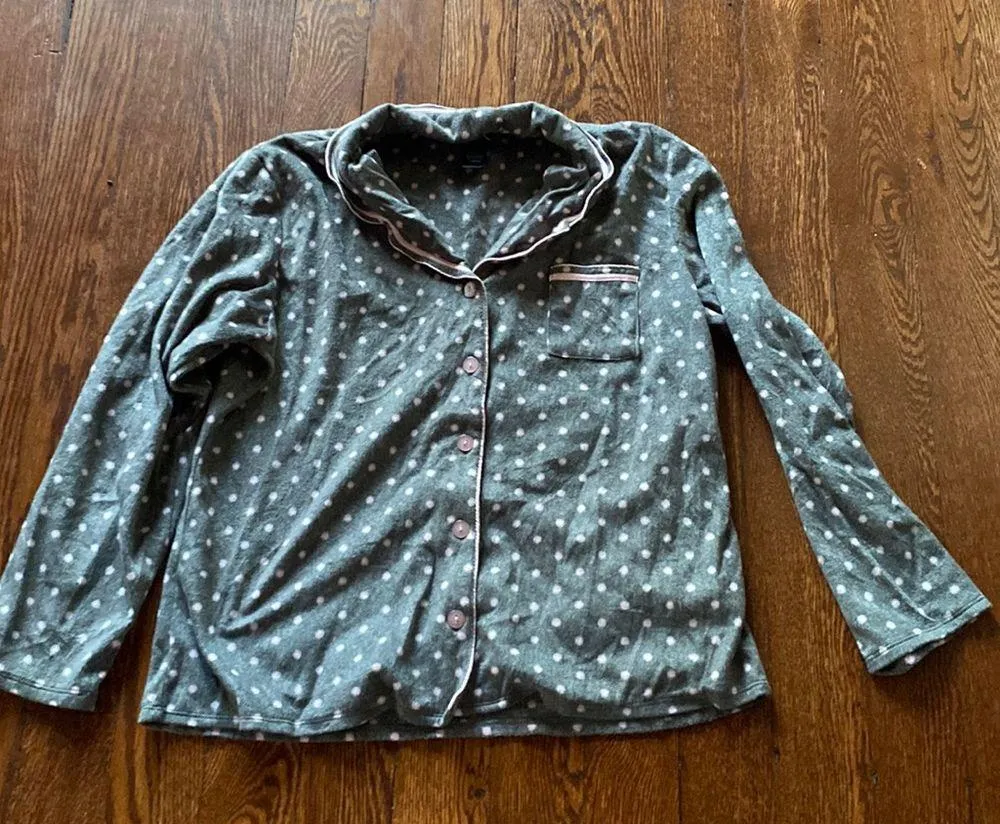 Aria Fleece Polka Dot Pajama Set SIZE L - Image 2