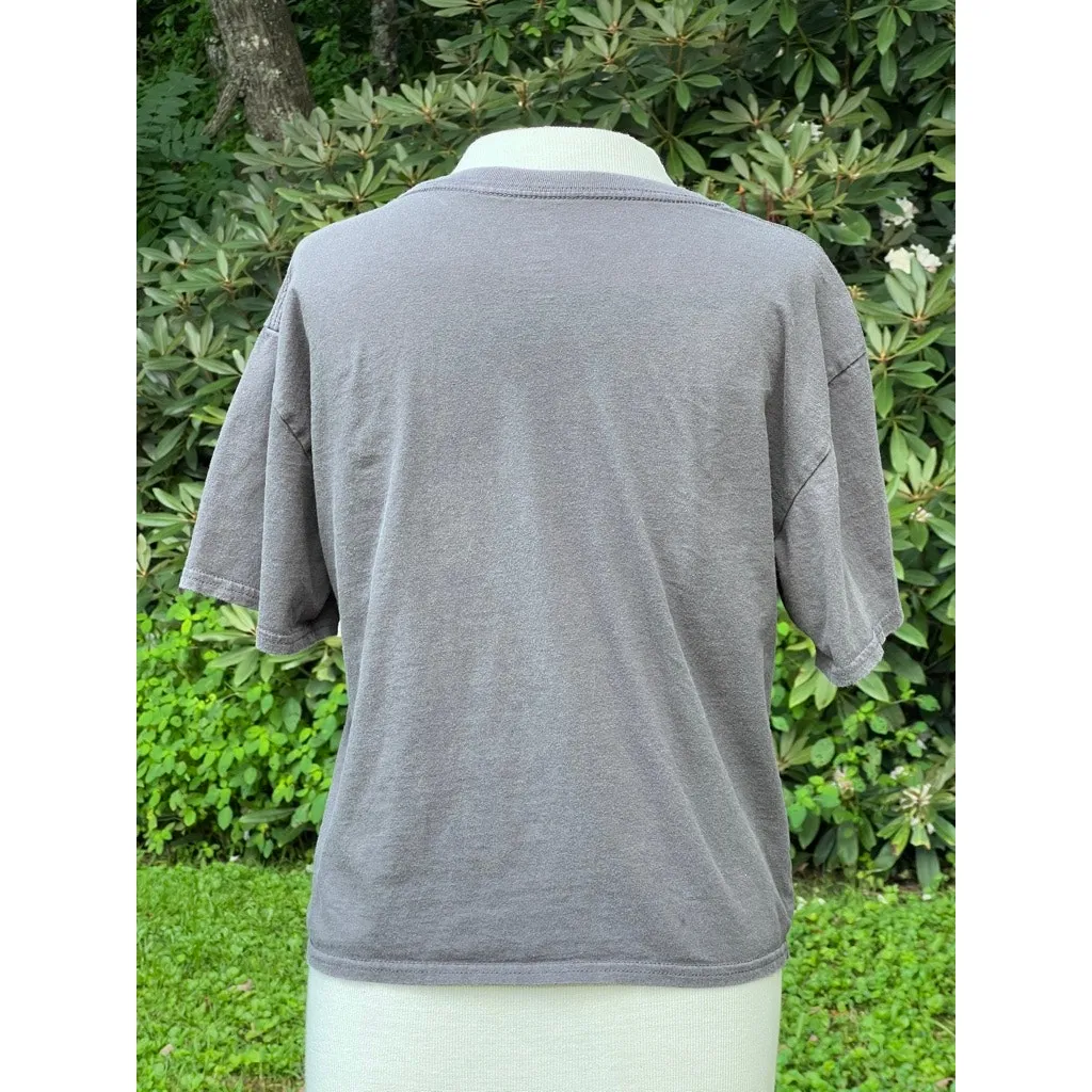 Vintage Style Women's Mustang Racing Crop Top T shirt sz M - Image 2