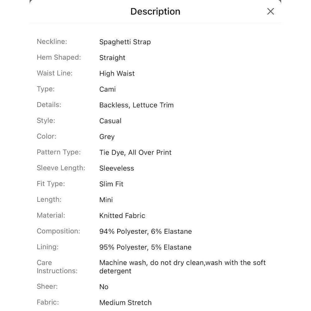 SHEIN Women's Gray Sun Face Print Spaghetti Strap Mini Dress One Size‎ large - Image 5