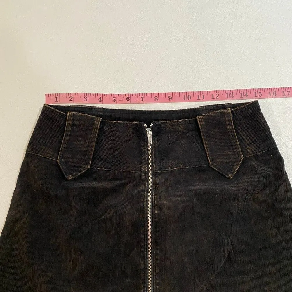 Stitch & Pine Black Corduroy Mini Skirt Women’s Size M Vintage Y2K Style Size M - Image 4