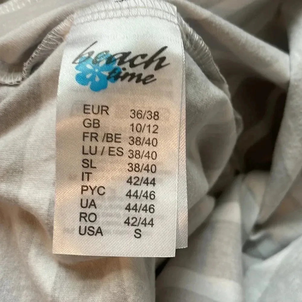 Beach time brown and white striped mini skirt Small - Image 3