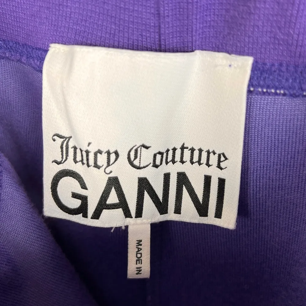 Juicy Couture x Ganni Purple Velour Straight Leg Sweatpants S Y2K - Image 5