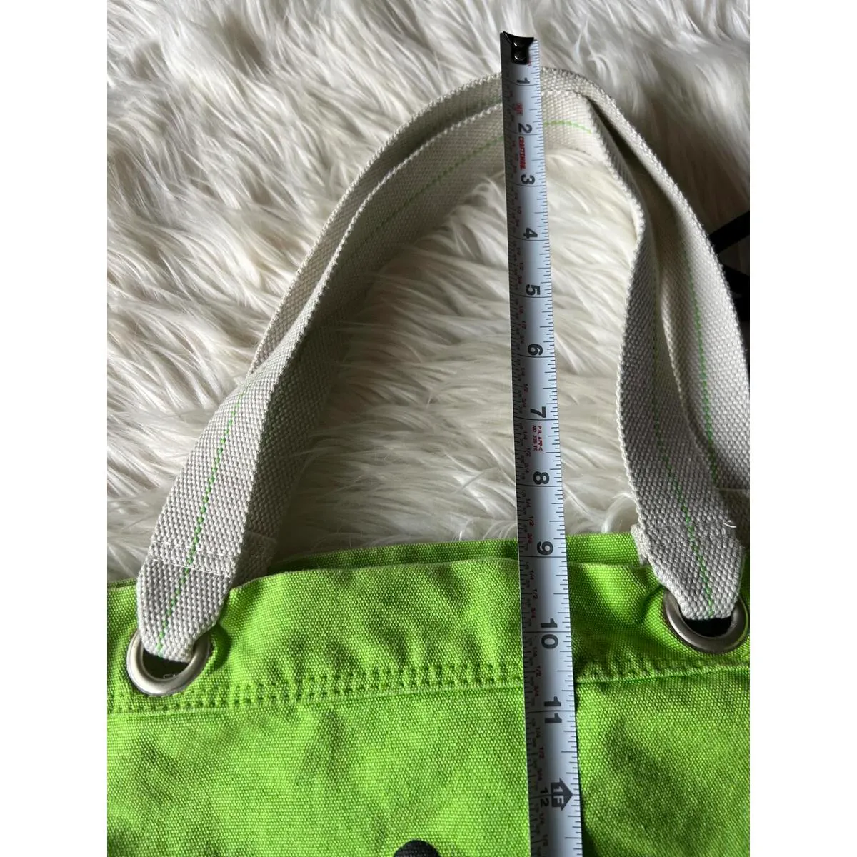 Green Canvas Tote Bag with Horse Print - Image 7