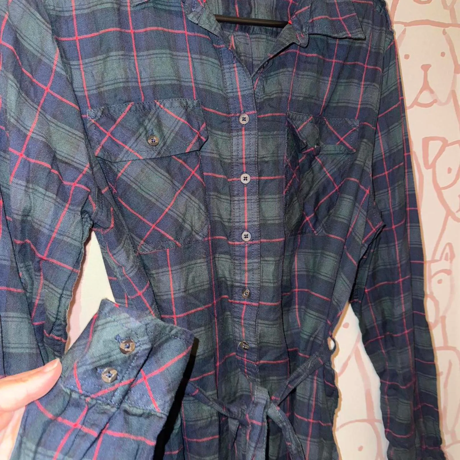 Gap  plaid flannel belted dress - Image 2