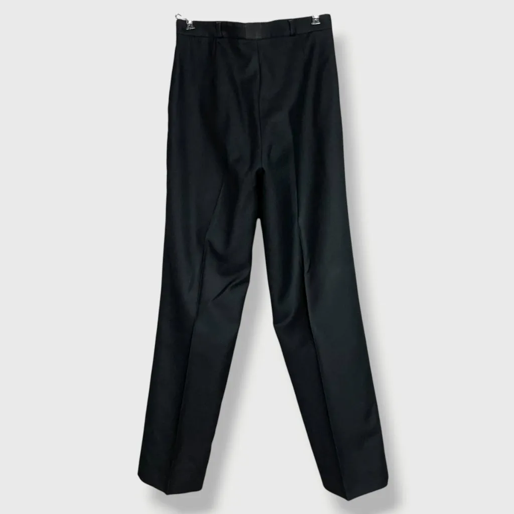 Vintage Georgio Saint Angelo Wool Slacks Pants Black Retro‎ Professional Classic Size 4 - Image 2