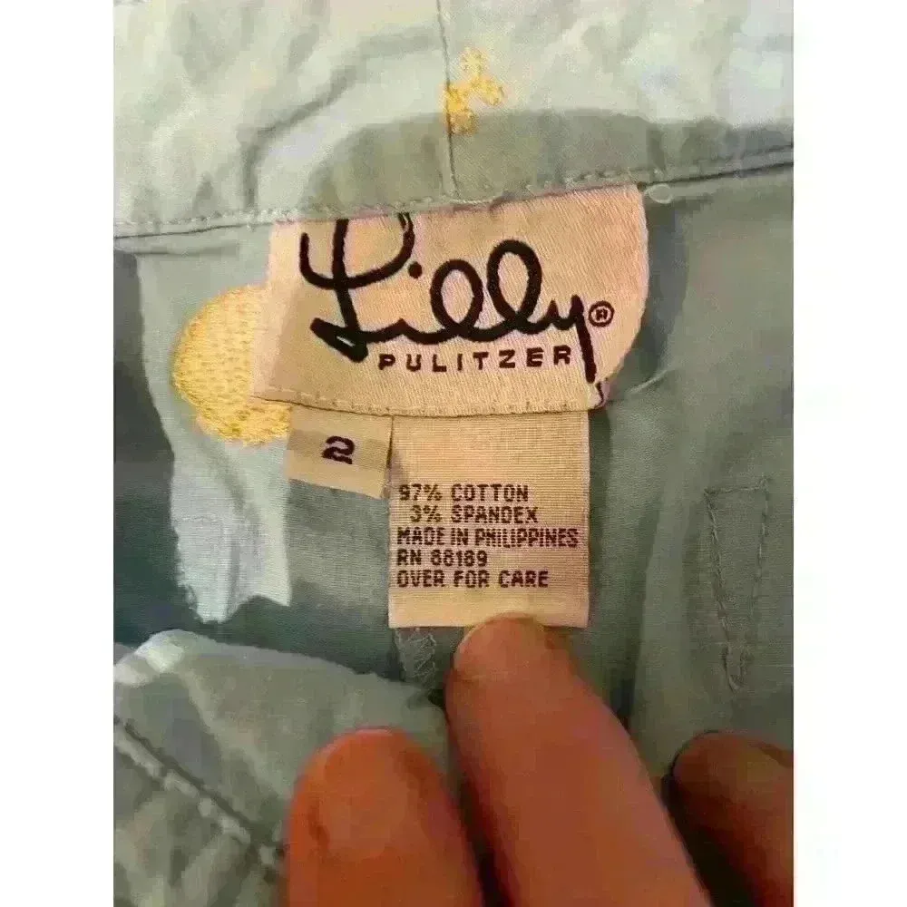 Lilly Pulitzer Classic Capri Whales and Shells in Cape Cod Blue, size 2 - Image 8