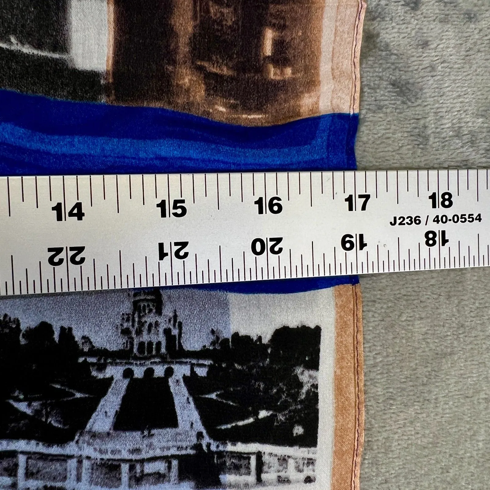 Vince Camuto silk scarf Paris Photograph red blue white - Image 8