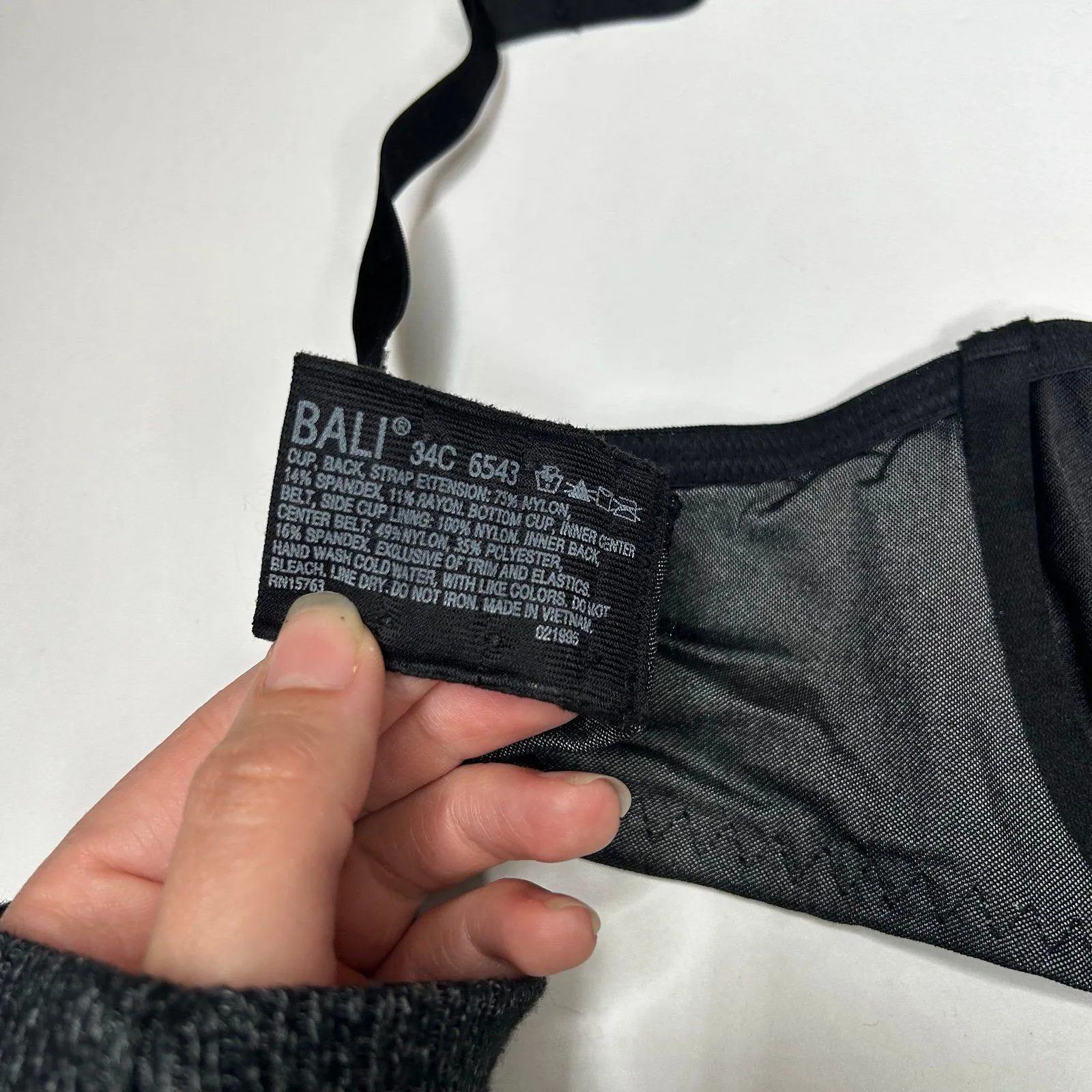 New Bali Black unlined Lace Bra 34C - Image 6