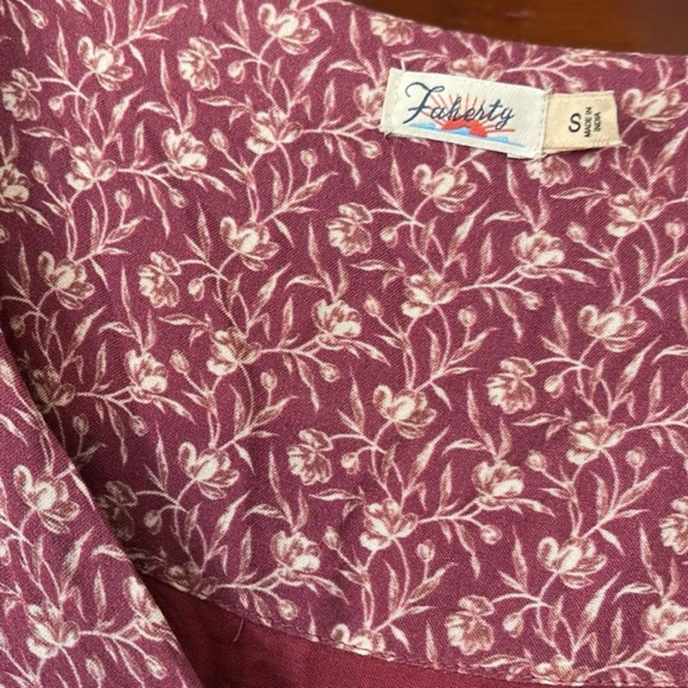 Faherty  floral long sleeve shift dress - Image 2