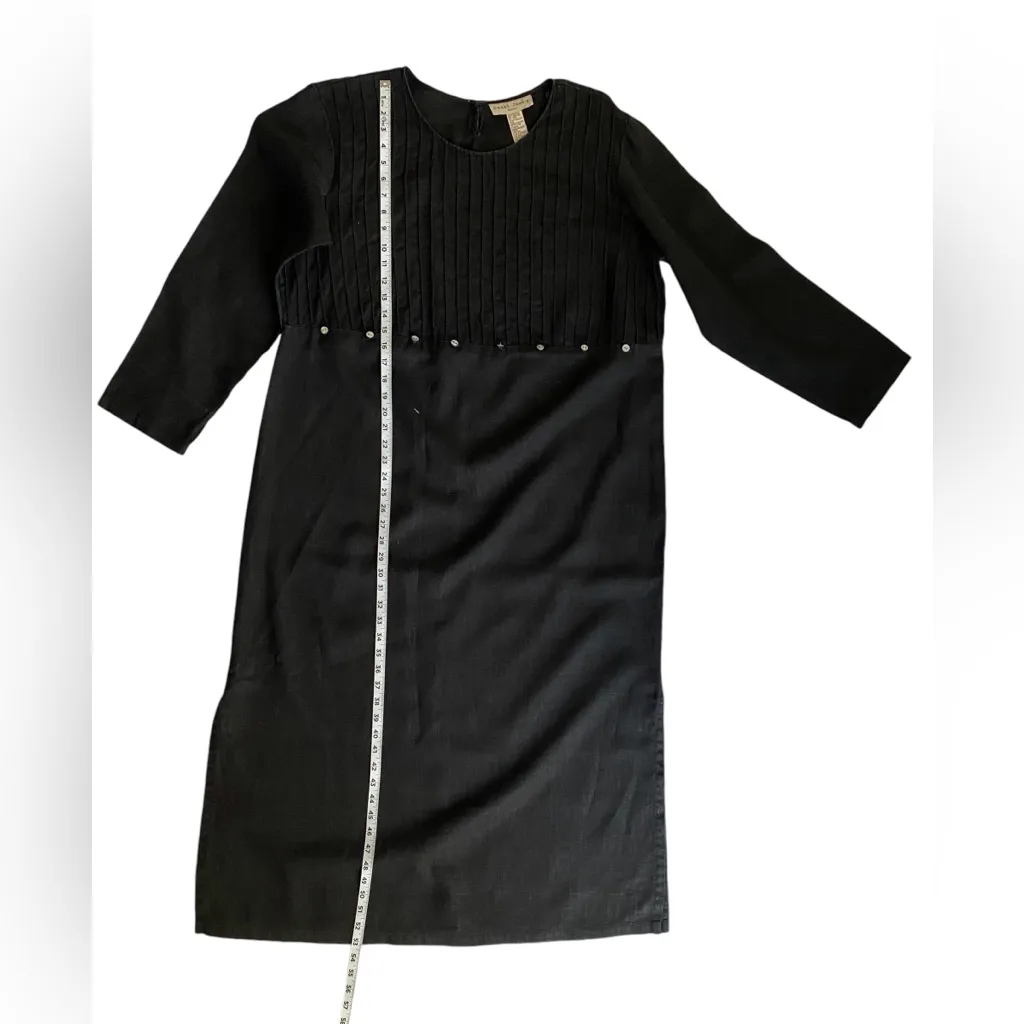 Sweet Jessie Plus Size‎ 100% Linen Long Sleeves Maxi Dress Black Size 2X - Image 3