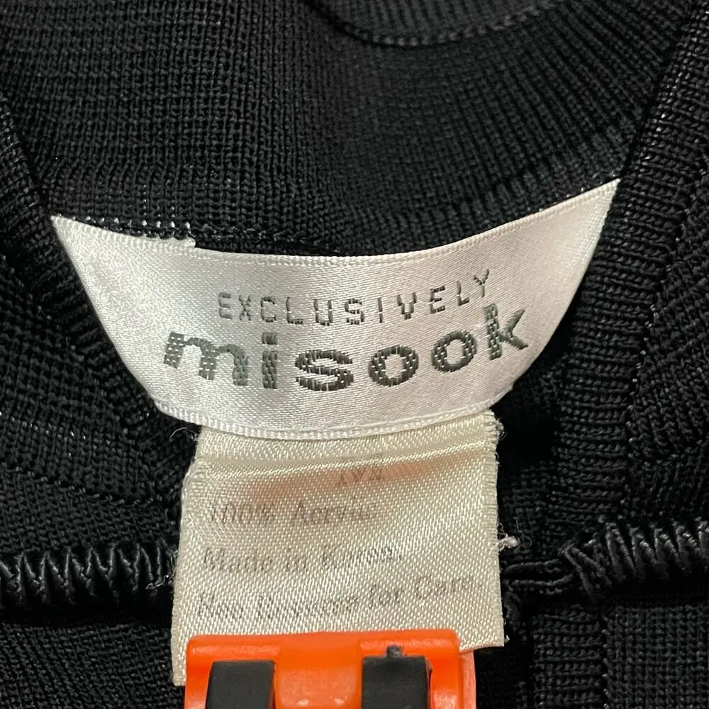 Misook Exclusively  Mandarin Collar Knit Top - Black - Medium - Image 8