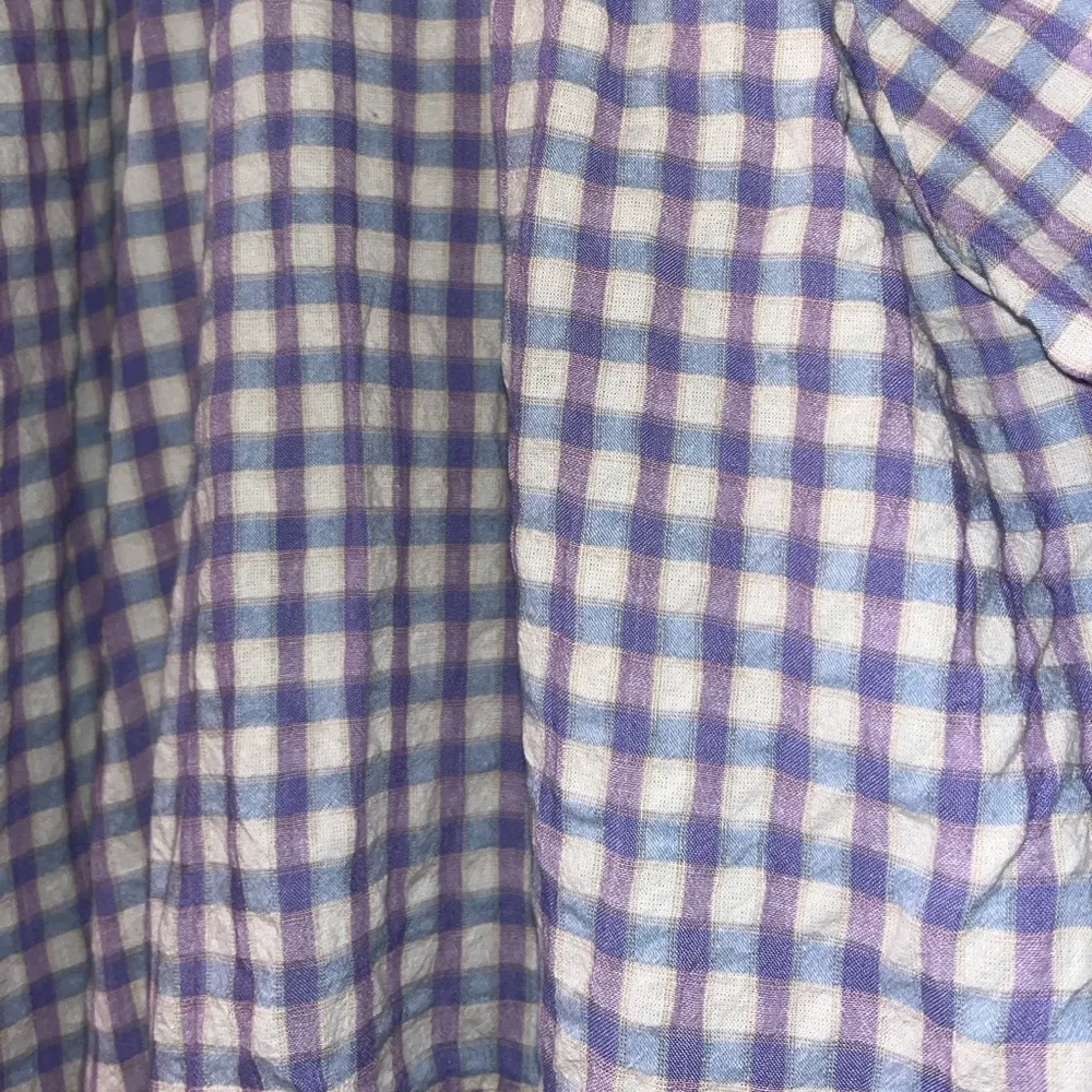 LSPACE Purple & Blue Gungham Mini Dress Sz. S - Image 7