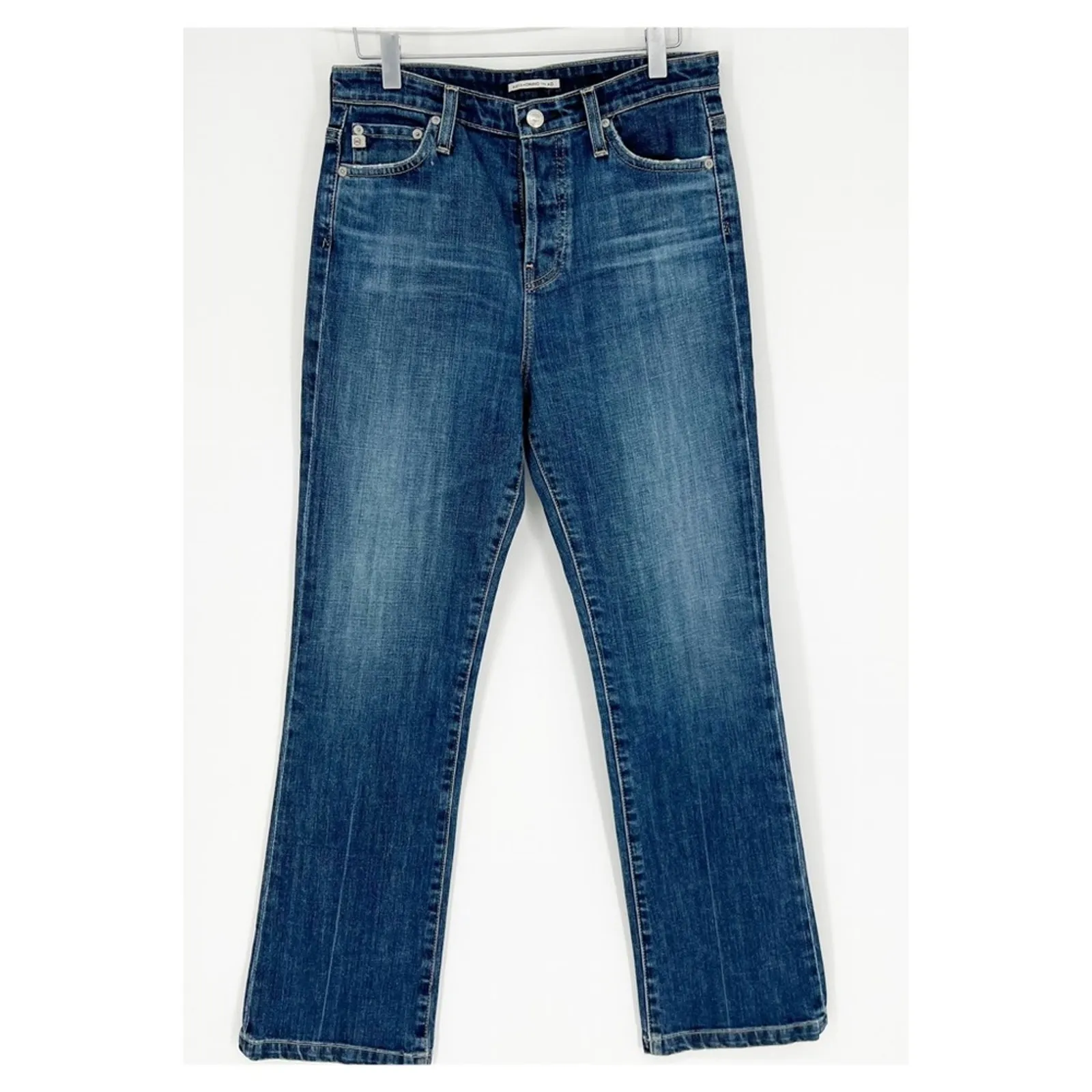 Alexa Chung for AG Sabine High‎ Rise Straight Leg Jeans 28 Blue - Image 3