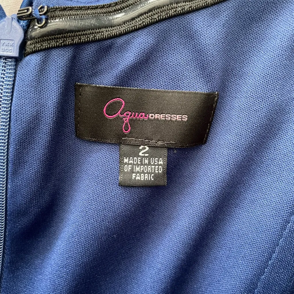 Blue formal gown, Brand aqua, size 2, worn once - Image 5