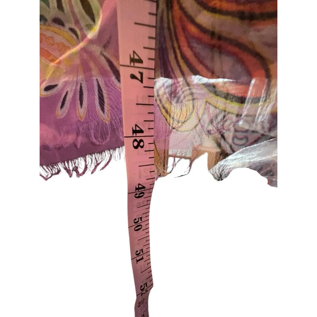 Multicolor Sheer Chiffon Scarf Wrap 96x48" Boho Shawl Festival Accessory - Image 8