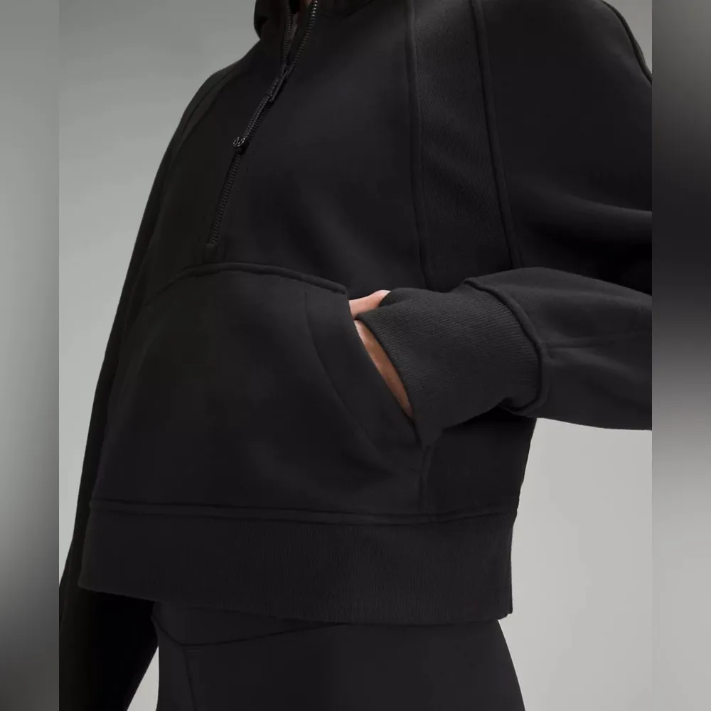 Scuba Oversized Half-Zip Hoodie. Black. Size XL/XXL NWOT - Image 5