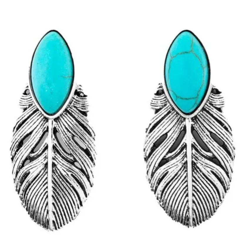 Rural Roadrunner Blue Earring (148) - Image 2
