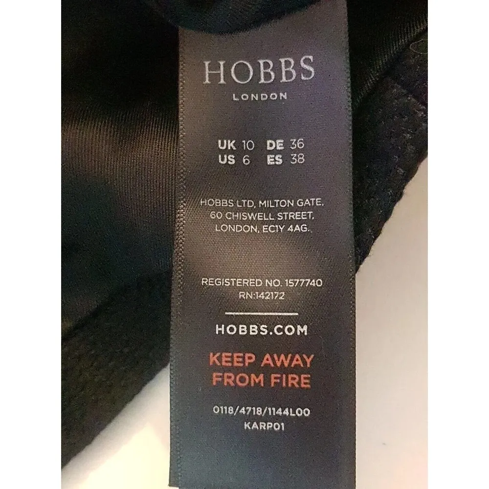 Hobbs London Womens Blazer Jacket Sz  6 Melonie Textured White Trim Cropped - Image 10