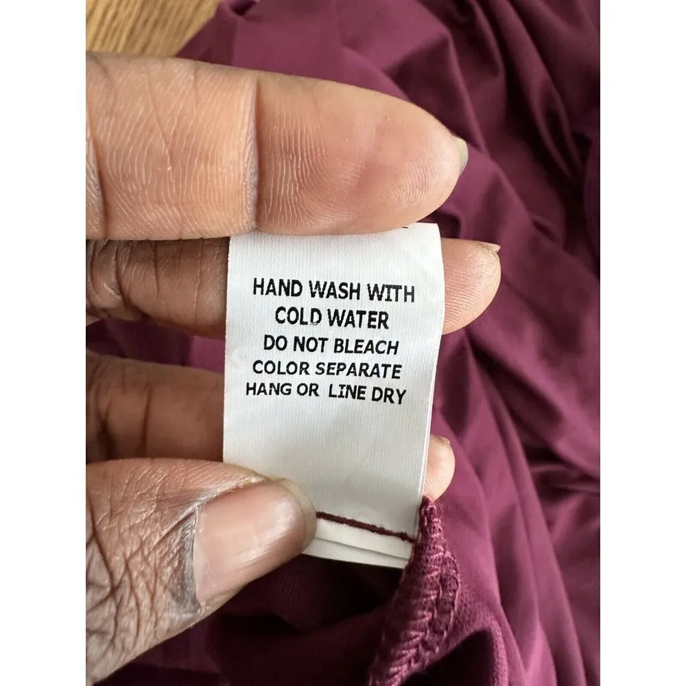 PinkBlush Dress Size Small Maternity Burgundy Lace Maxi Long Overlay - Image 7