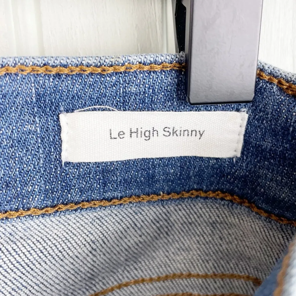 Frame Denim Le High Skinny Front Triangle Gusset Jeans Tizi Wash Women's Size 30 - Image 6